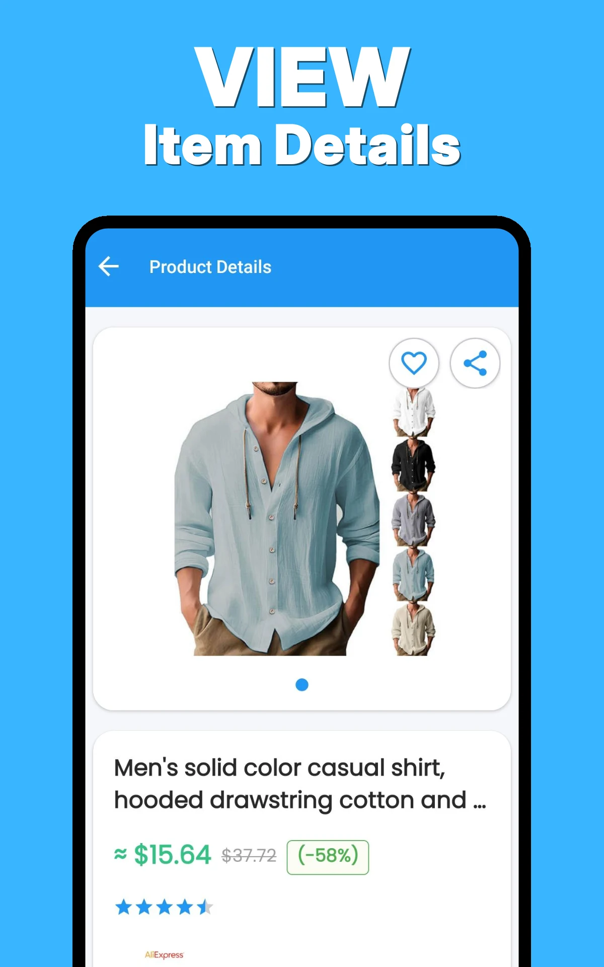 Men's Clothing Price Compare screenshot